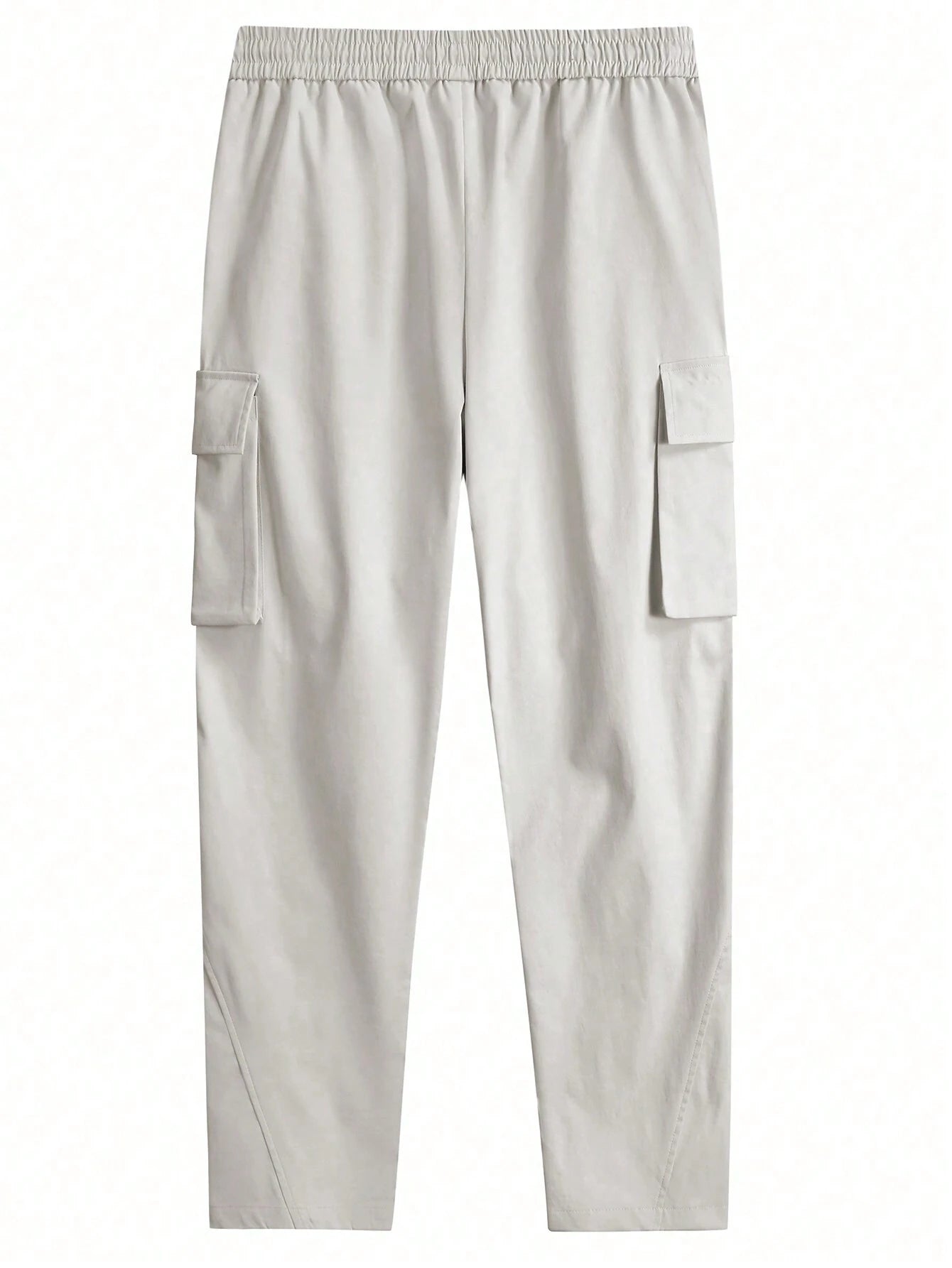 Manfinity LEGND Loose-Fitting Men'S Solid Color Cargo Pants with Drawstring Waist and Pockets