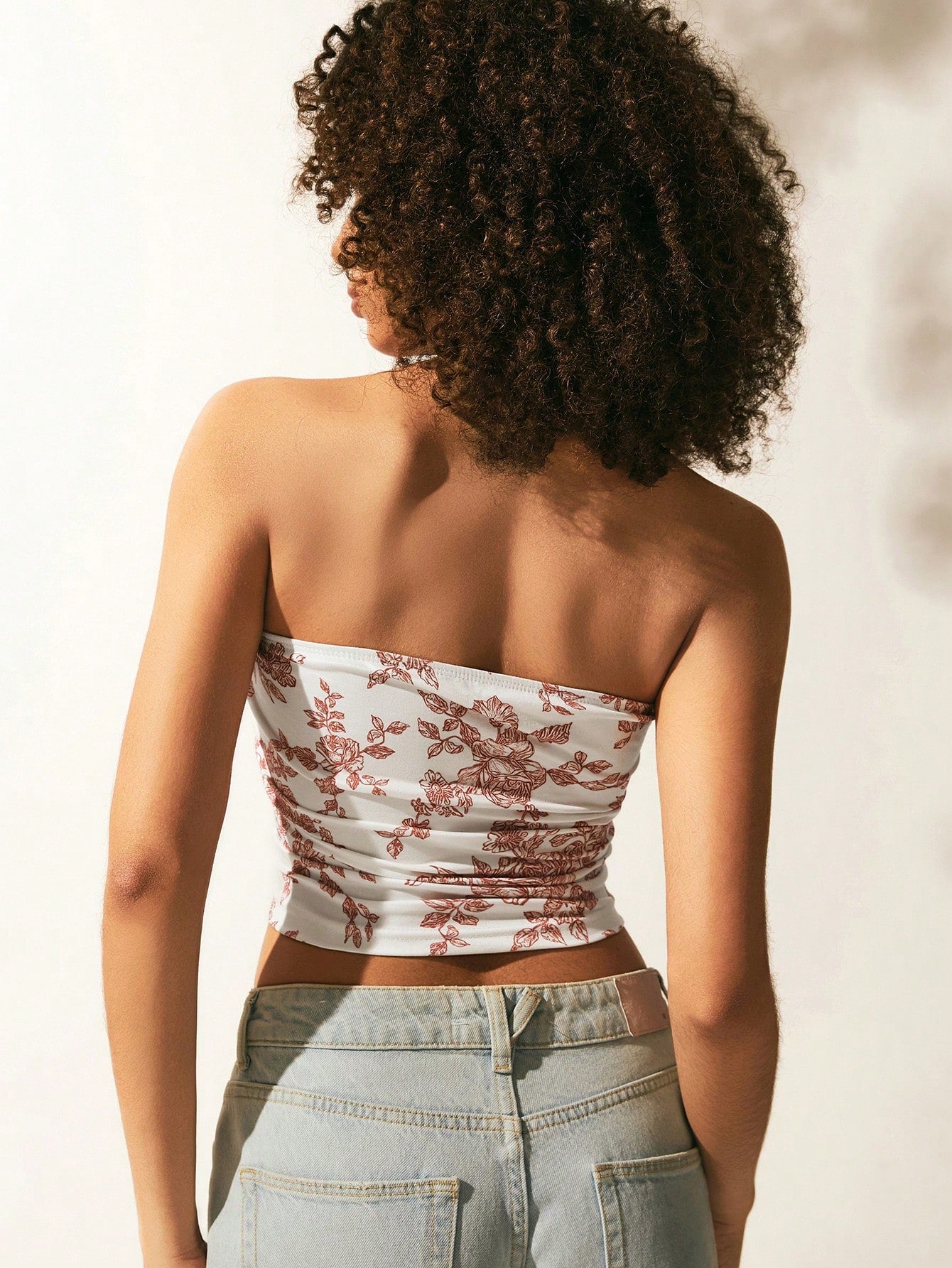 Ezwear Summer Casual Vacation Plant Patterned Floral Camisole Top