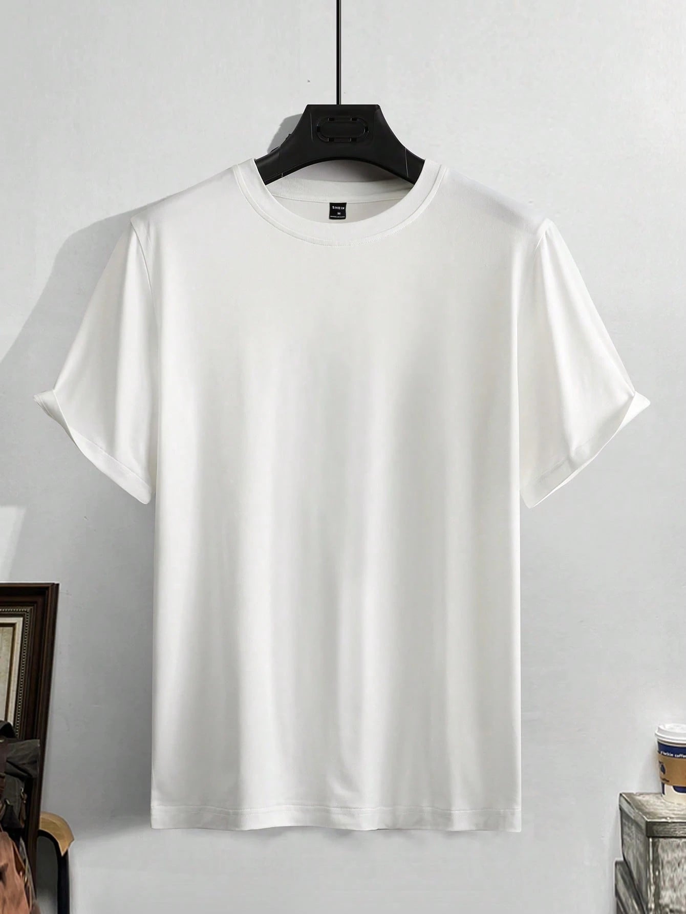 Manfinity RSRT Men T-Shirts Fit Crew Neck Drop Shoulder Short Sleeve Graphic Tee Casual Summer Polyester