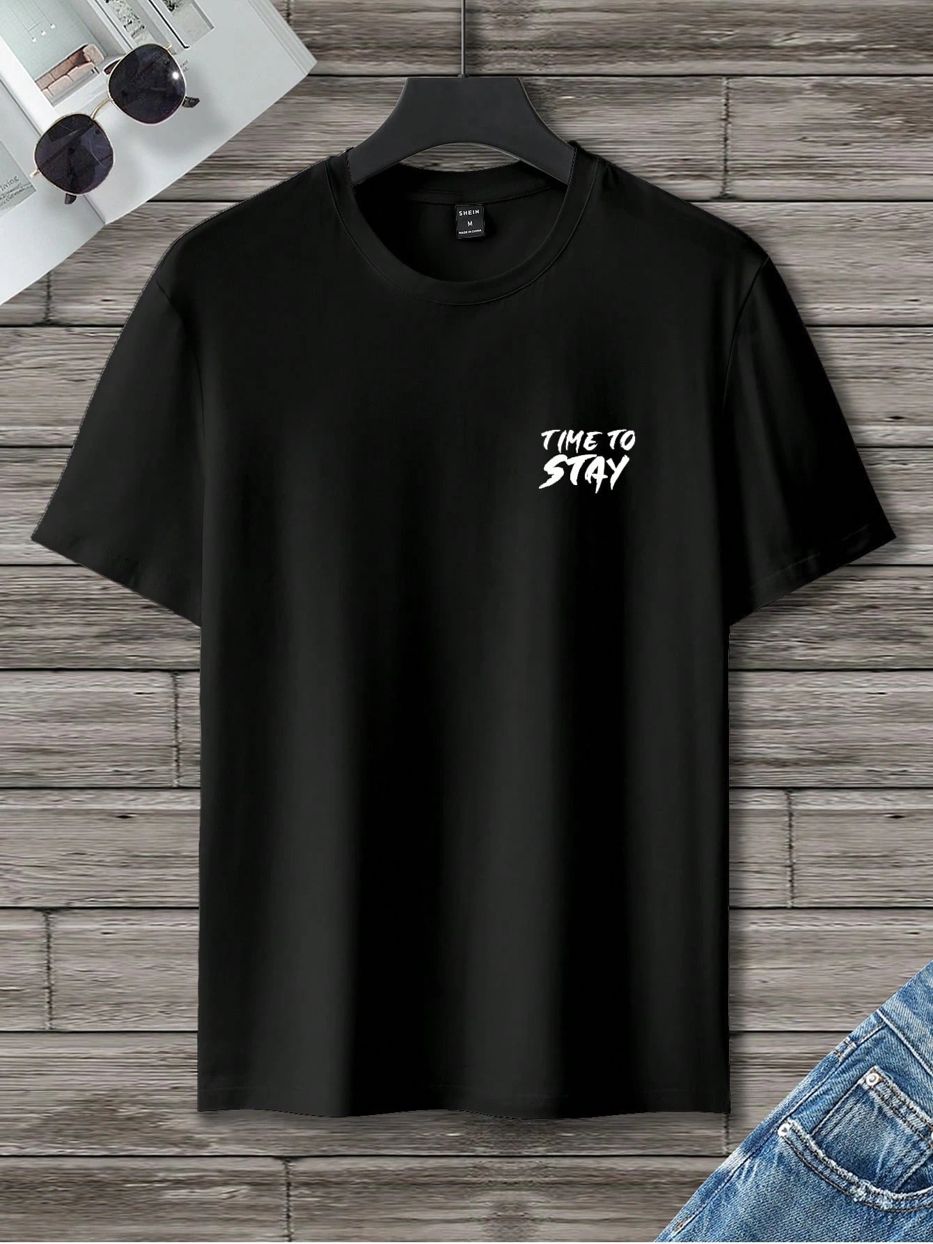 Manfinity Homme Men T-Shirts Fit Crew Neck Short Sleeve Graphic Tee Eye Goth Street Summer Polyester
