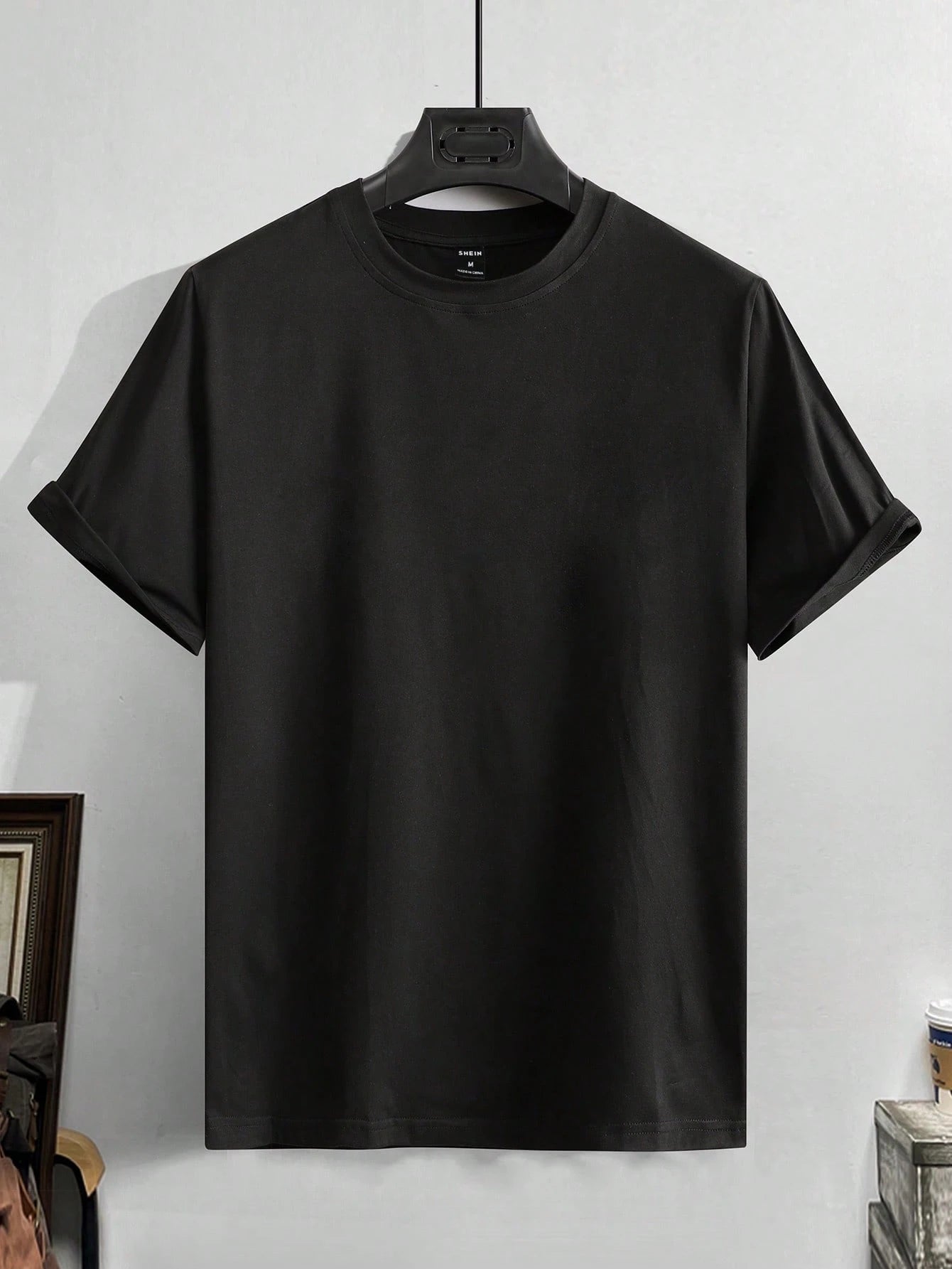 Manfinity RSRT Men T-Shirts Fit Crew Neck Drop Shoulder Short Sleeve Graphic Tee Casual Summer Polyester
