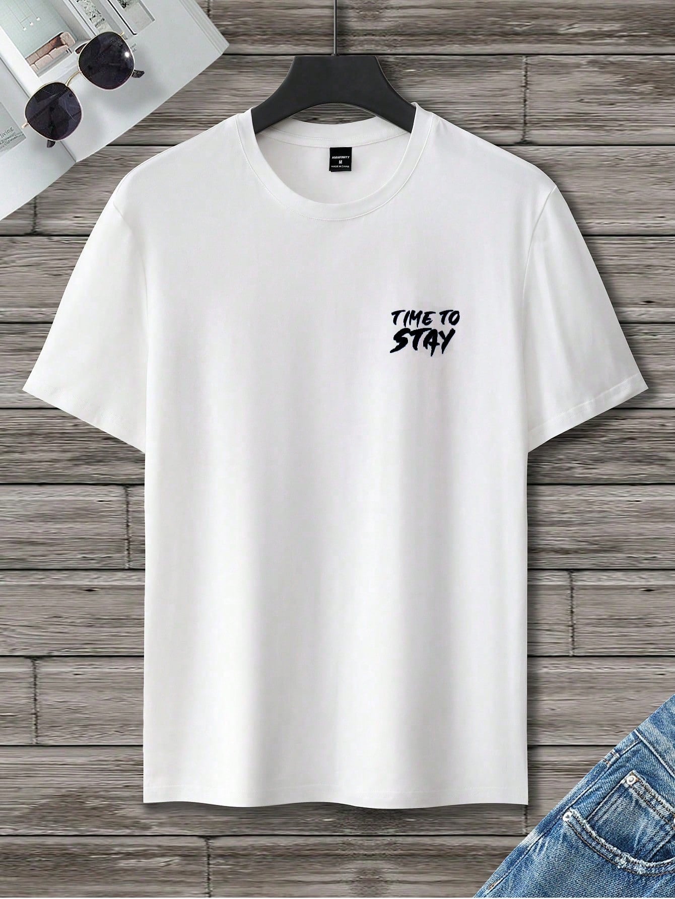 Manfinity Homme Men T-Shirts Fit Crew Neck Short Sleeve Graphic Tee Eye Goth Street Summer Polyester