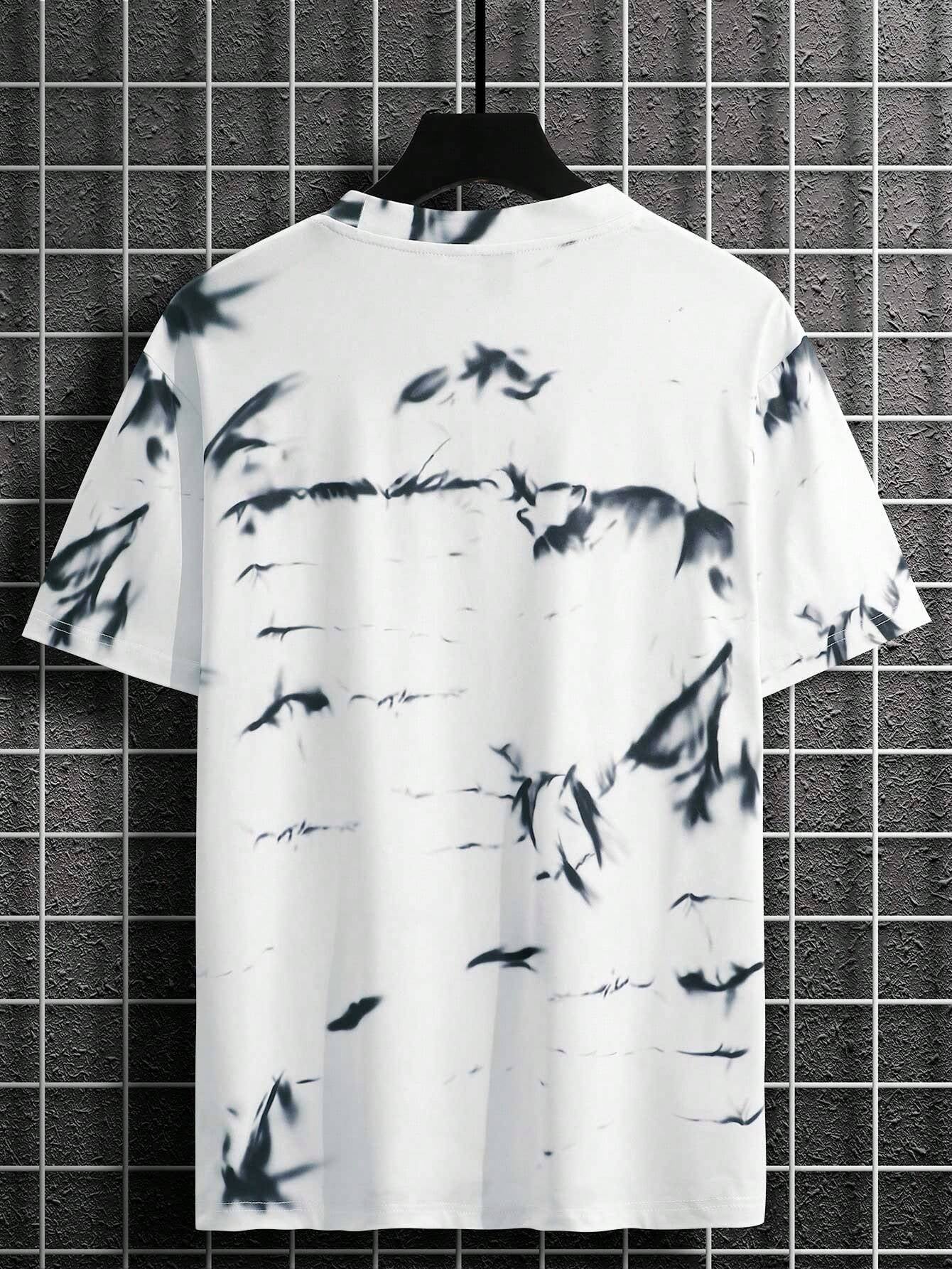 Manfinity LEGND Men T-Shirts Fit Crew Neck Short Sleeve Colorful Summer Polyester Tie Dye Tee