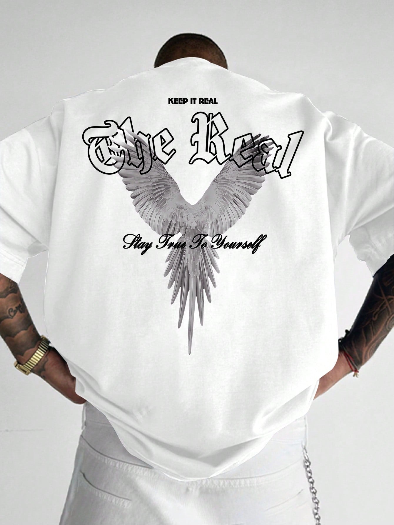 Men'S Summer Slogan Pigeon Print round Neck Casual Commuter T-Shirt