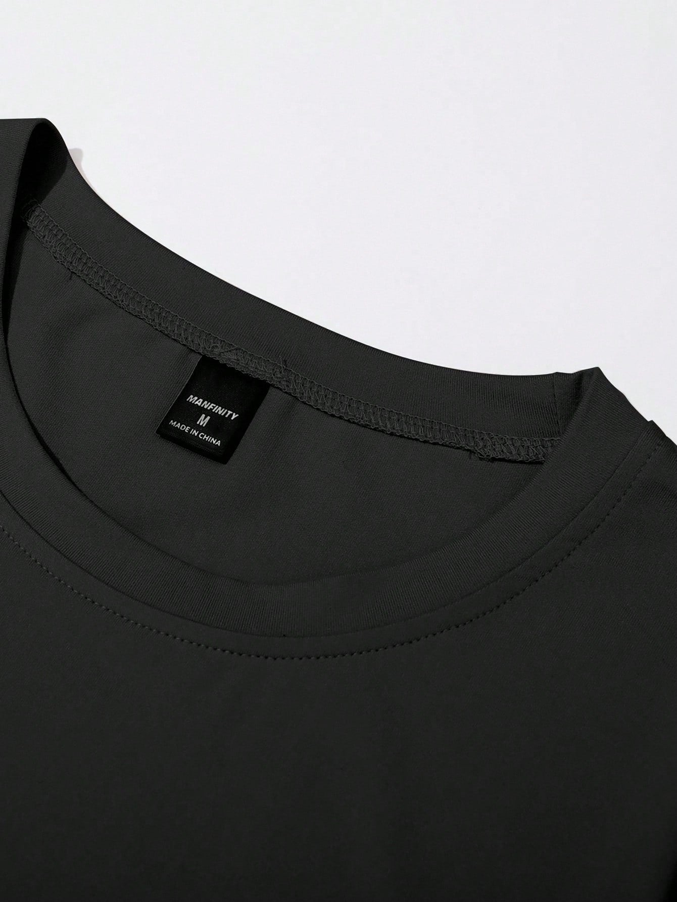 Manfinity EMRG Men'S Letter Print Drop Shoulder T-Shirt