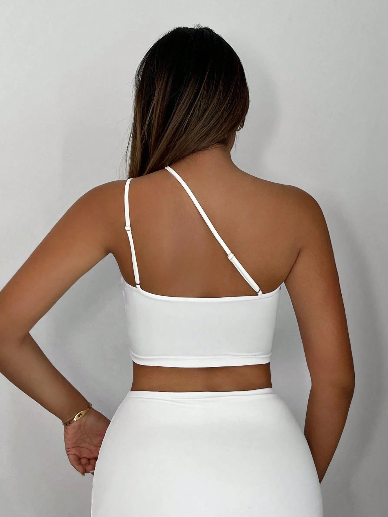 SXY Women Top White Women Dresses White Top White Outfit Crop Top Asymmetrical Top Tube Top