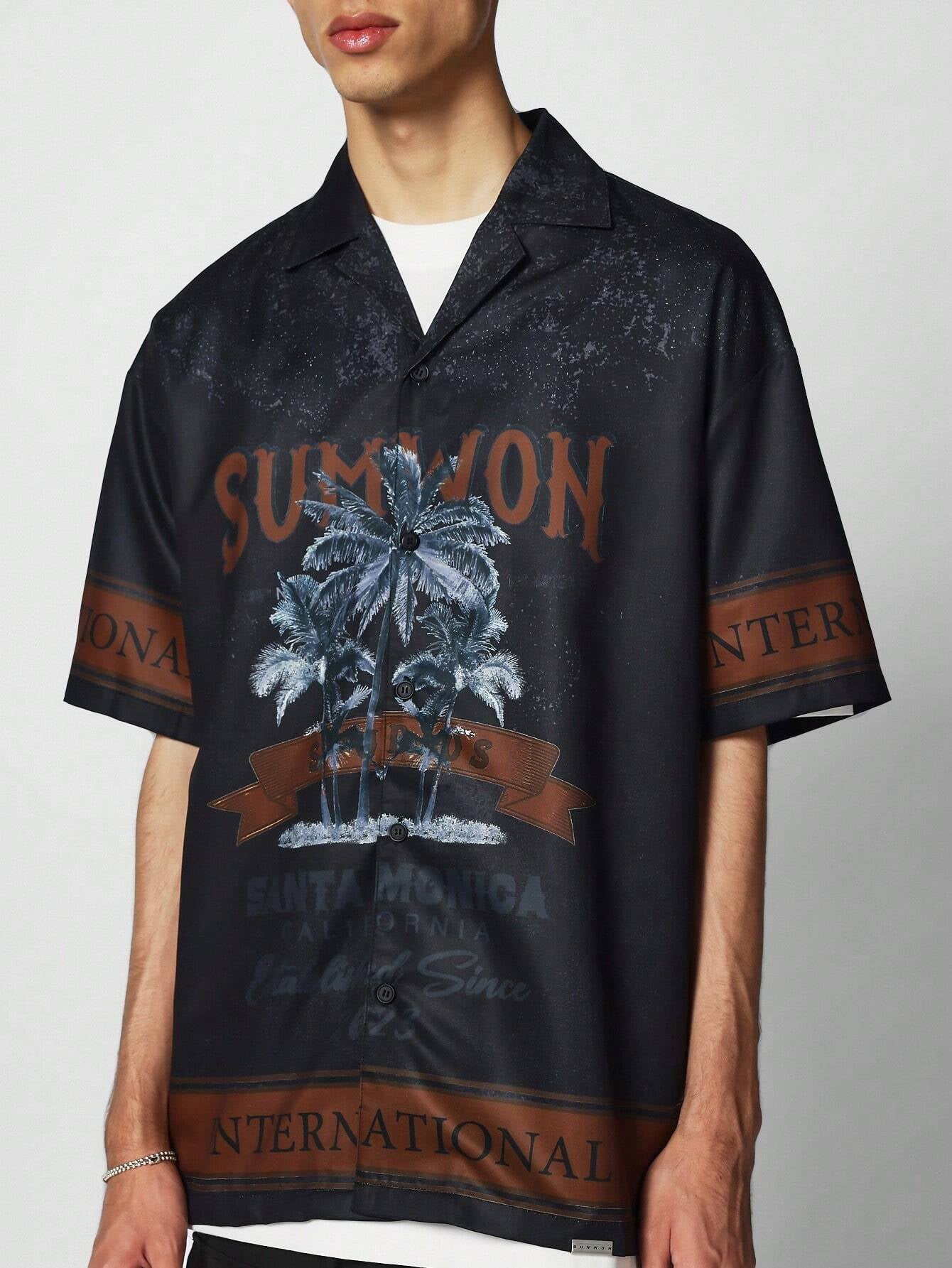 SUMWON Relaxed Fit Shirt with All over Print