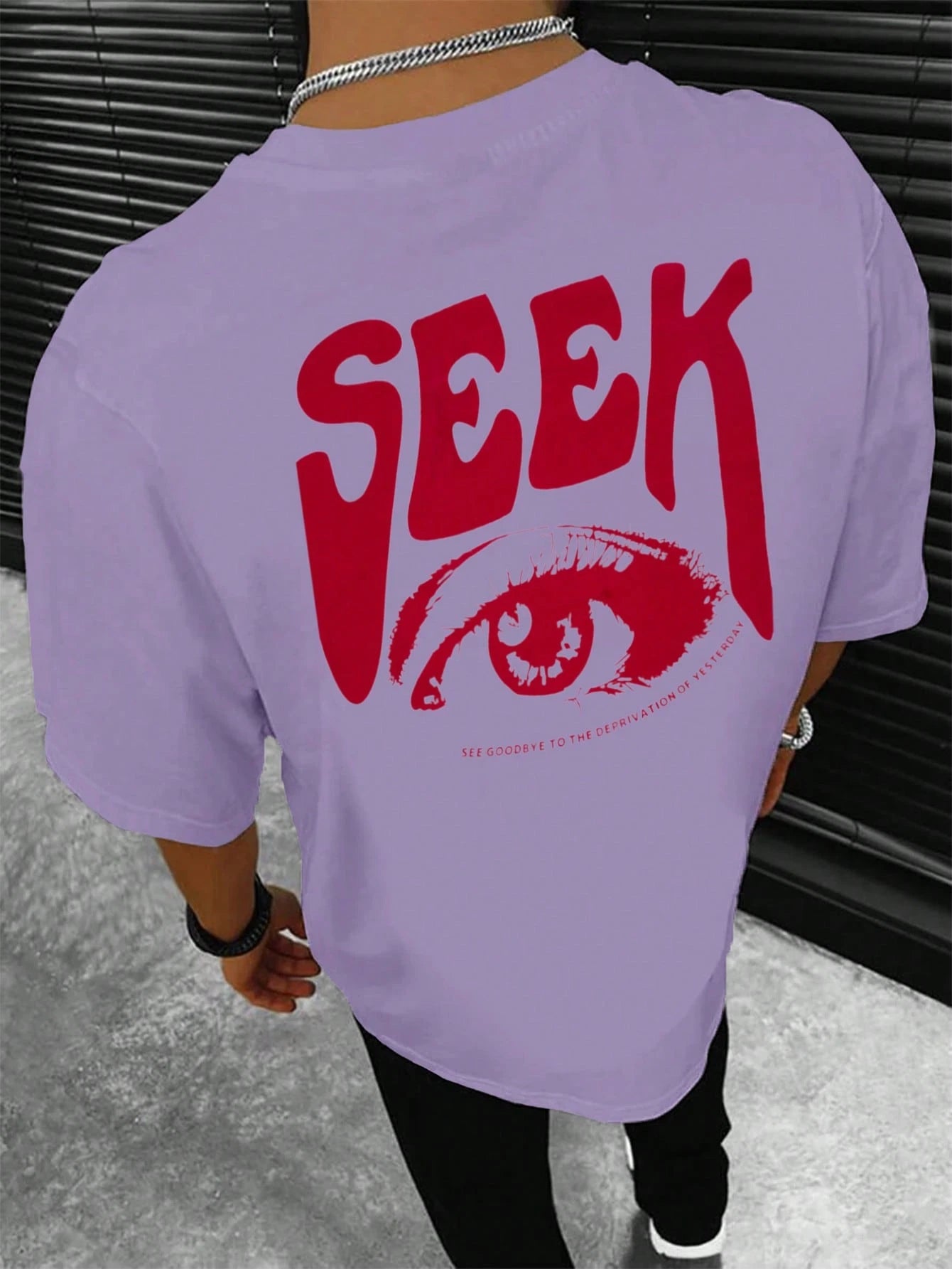 Manfinity Homme Men T-Shirts Fit Crew Neck Short Sleeve Graphic Tee Eye Goth Street Summer Polyester