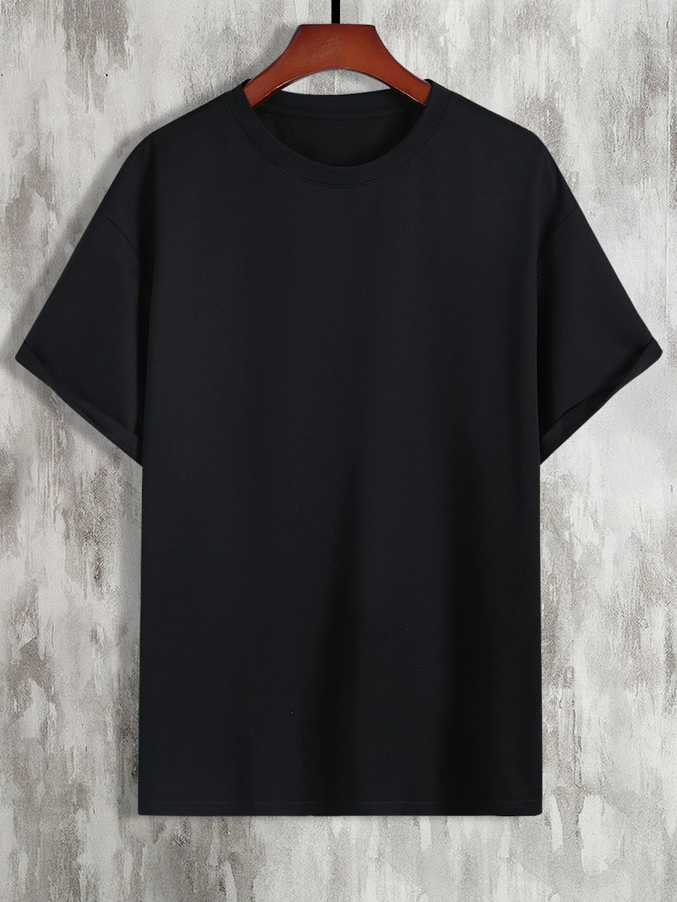 Manfinity Hypemode Men T-Shirts Baggy Crew Neck Drop Shoulder Short Sleeve Graphic Tee Street Summer Polyester