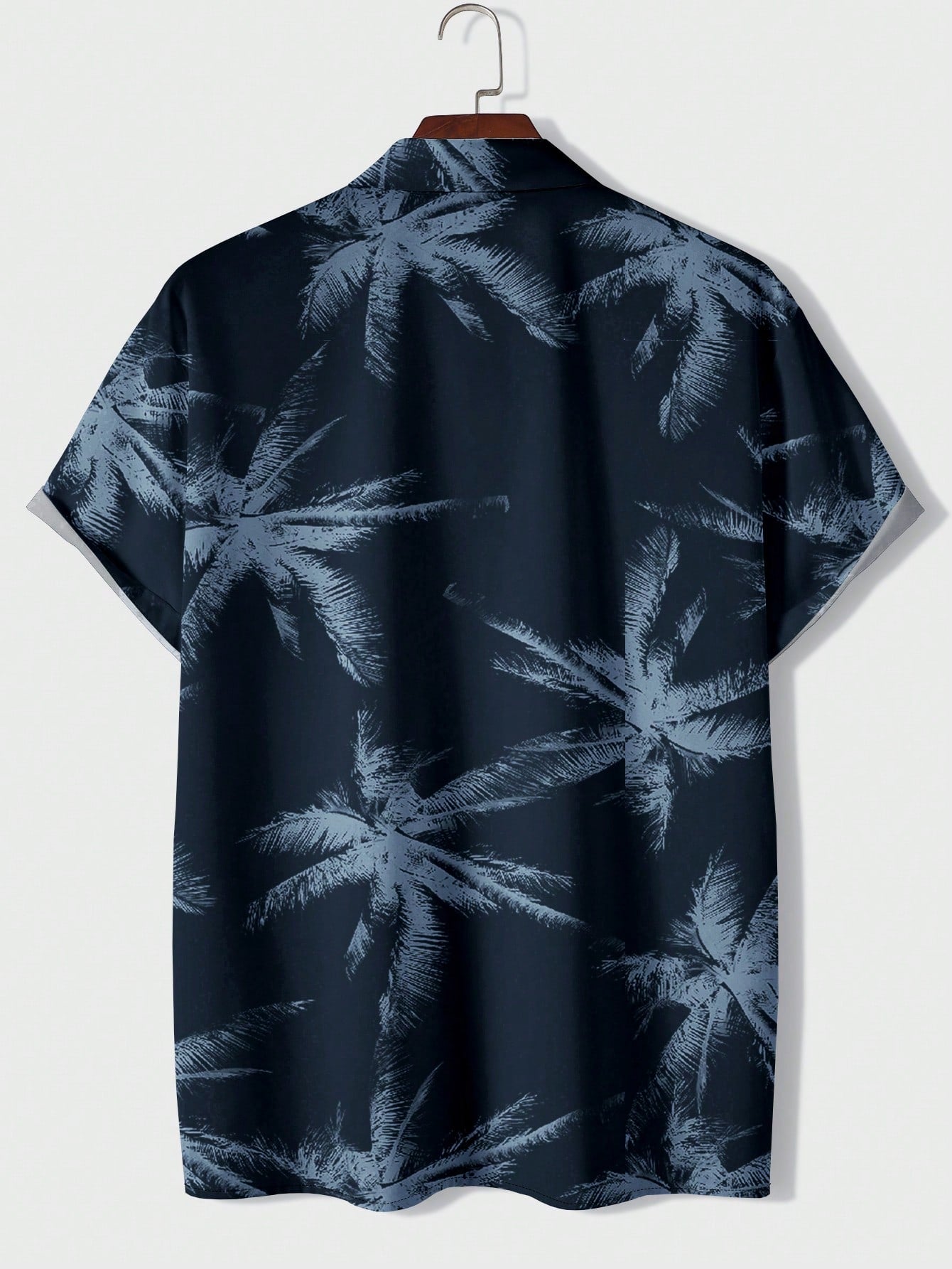 Manfinity Dauomo Men'S Plant Print Short Sleeve Shirt