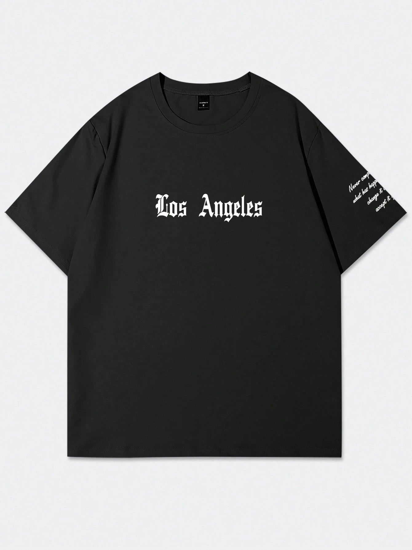 Manfinity EMRG Men'S Letter Print Drop Shoulder T-Shirt
