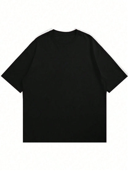 2025 Men Floral Print round Neck Short Sleeve Casual T-Shirt, Summer