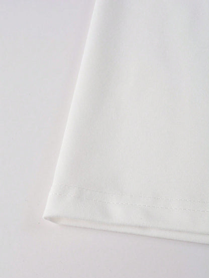 Manfinity RSRT Men T-Shirts Fit Crew Neck Drop Shoulder Short Sleeve Graphic Tee Casual Summer Polyester