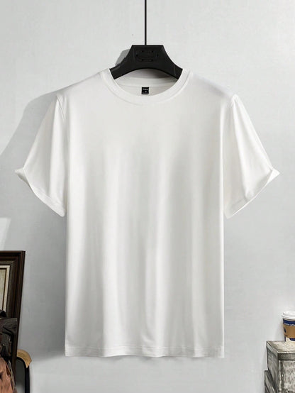 Manfinity RSRT Men T-Shirts Fit Crew Neck Drop Shoulder Short Sleeve Graphic Tee Casual Summer Polyester