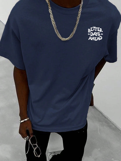 Men'S Personality Printed Short Sleeve T-Shirt, Comfortable & Breathable, Fashionable for Summer Wear