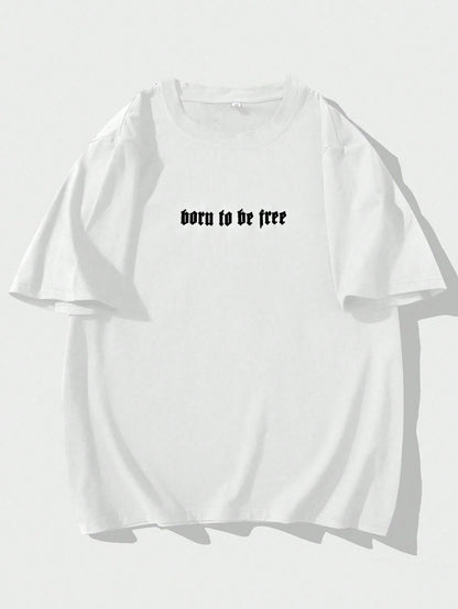 Manfinity EMRG Men Loose Fit Short Sleeve T-Shirt with Character Graphic Print, Street Wear, Boyfriend Gift