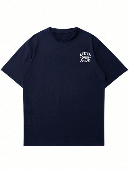 Men'S Personality Printed Short Sleeve T-Shirt, Comfortable & Breathable, Fashionable for Summer Wear