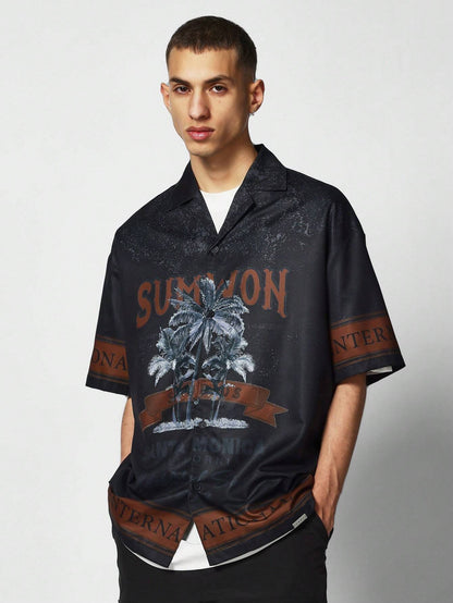 SUMWON Relaxed Fit Shirt with All over Print