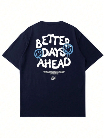 Men'S Personality Printed Short Sleeve T-Shirt, Comfortable & Breathable, Fashionable for Summer Wear