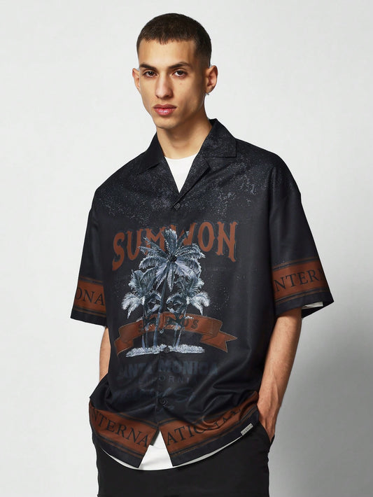 SUMWON Relaxed Fit Shirt with All over Print
