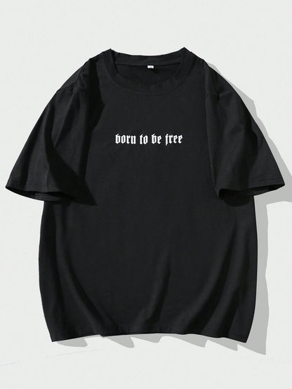Manfinity EMRG Men Loose Fit Short Sleeve T-Shirt with Character Graphic Print, Street Wear, Boyfriend Gift